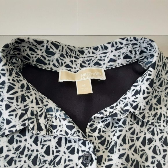 MICHAEL KORS | Front Tie Button Down Blouse - Picture 7 of 16